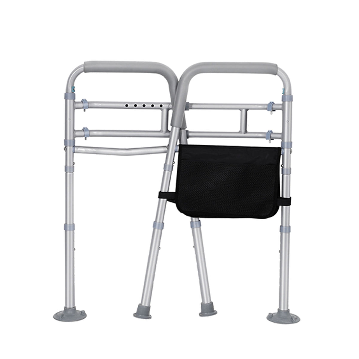 Width & Height Adjustable Toilet Safety Rail - Toilet Seat Risers for Seniors, Toilet Riser with Handles, Raised Toilet Seat with Handles - Toilet Safety Frame Fits Most Toilet (400LBS)
